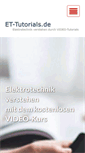 Mobile Screenshot of et-tutorials.de