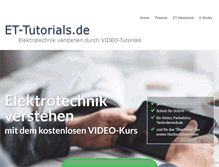 Tablet Screenshot of et-tutorials.de